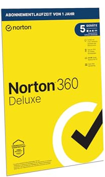 Norton 360 Deluxe 2026 | 5 Geräte | 1 Jahr | Aktivierungscode in Originalverpackung