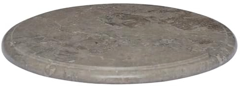 vidaXL Tischplatte Ersatz Marmorplatte Esstischplatte Couchtischplatte Gartentischplatte Kaffeetischplatte Naturstein Platte Grau Ø40x2,5cm Marmor