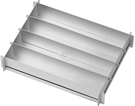 Tala 10A21459 Battenberg Battenburg Cake Pan, Commercial Weight Anodised Aluminium, Silver, 20 x 15 x 4cm (8 x 6 x 1.5)