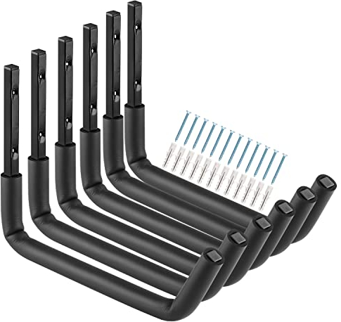 Garage Storage Heavy Duty Utility Hooks, 30.5 CM Wall Mount Storage Hanger Organizer for Hanging Tool, Chairs, Hoses, Ladder, Bulk Items, Ropes, Bike