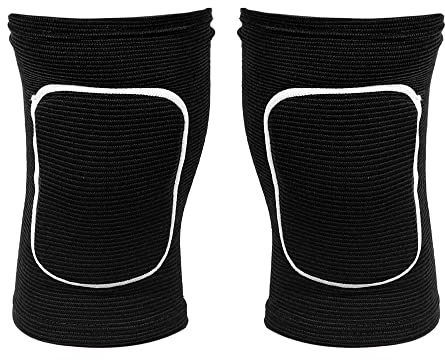 VOCOSTE 1 Paire Genouillère Genou Soutien Protection Éponge Genou Coussinet Doux Respirant pour Sport Gym Patinage Noir,Blanc M