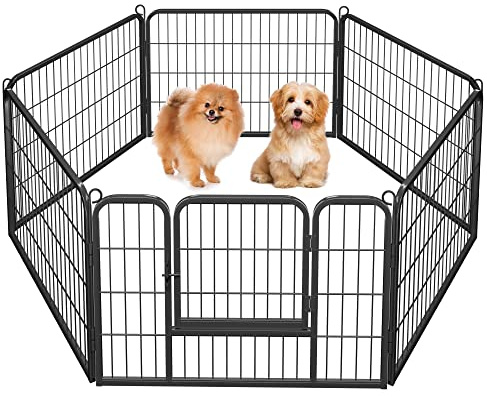 Abician Enclos pour Chien Parc pour Chien Barrière 6 Panneaux 60x60 cm