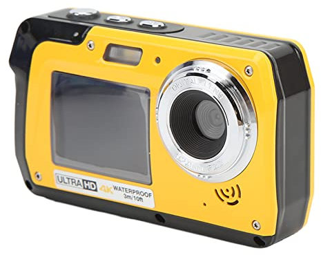 Pyhodi Cámara Subacuática, Impermeable de Doble Pantalla de 10 Pies con Micrófono Integrado, Zoom 18X 4K 56MP para Bucear en Vacaciones