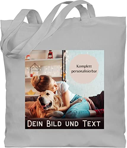 Geschenk mit Namen personalisiert by Shirtracer - Baumwolltasche - eigenem - Foto Bild Geschenk I Dein Bild und Text