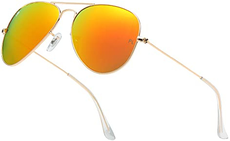 ADEWU Luxus Sonnenbrille Herren Pilotenbrille Polarisiert Retro Brille Glas UV400 Fahrerbrille