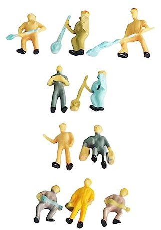 Amagogo 10 Piezas 1/43 Modelo en Miniatura Figuras de Trabajadores del Ferrocarril Figuritas Pintadas a Mano Diorama O Escala Construcción Calle Escena