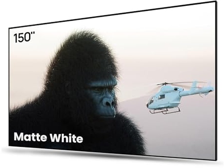 AWOL VISION 150 Zoll Fester Projektorbildschirm mit dünnem Rahmen for Heimkinoprojektion Unterstützung 4K/8K, HDR & Aktiv 3D 16:9 Format, Leinwand Beamer für Heimkino und Büropräsentationen