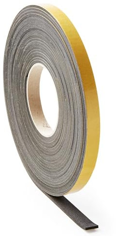 JIMMY GUM - Guarnizione Paraspifferi Finestre e Porte Nera 2x10 mm - Guarnizione Adesiva Applicabile Fai da te - Striscia Sigillante per Porte e Finestre - Guarnizione Porta Blindata