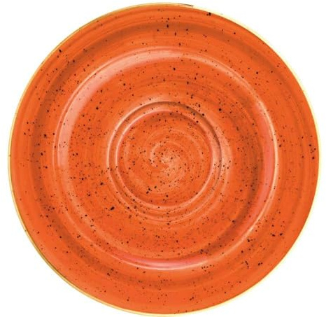 Bonna 6x Aura Terracotta Rita Kombiuntertasse Ø16cm 2cm hoch Orange Porzellan ATCRIT04CT Unterteller Kaffeeteller Teeteller Geschirr