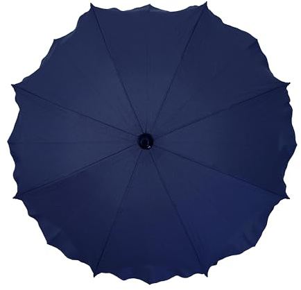 Skyline Universal Sonnenschirm Regenschirm für Kinderwagen und Sport Buggy, Babywagen Schirm mit Universal Halterung, UV-Schutz50+ Sonnensegel Sonnenschutz (Marineblau)