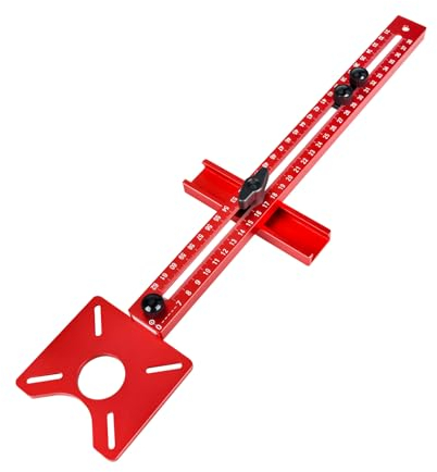 Support de rainure de fraisage 4 en 1, gabarit de coupe de cercle de défonceuse métrique, gabarit de quincaillerie d'armoire pour défonceuse, gabarit de défonceuse multifonction réglable pour le