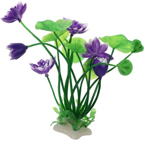 HAPINARY Künstliche Lotus Wasserpflanze Für Aquarium Dekoration Realistische Plastikpflanze Sicher Und Leicht Für Kleine Fische Langlebig Und Pflegeleicht Perfektes Aquarienzubehör
