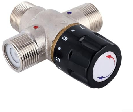 Thermostat-Mischventil, 3/4 Zoll DN20 Solarheizung, Thermostat-Mischventil, für konstante und sichere Auslasstemperaturen zum Baden