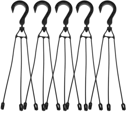 KONTONTY 5 Crochets De Suspension Pour Pots De Fleurs Supports Suspendus En Plastique 15.75 Pouces Pour Jardin Balcon Terrasse Maison