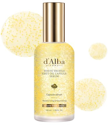 d'alba Piedmont Cápsula de Aceite de Trufa Blanca Suero Vita-Boost diario para una piel radiante, doble fórmula vitamínica, cuidado de la piel coreano (100 ml)