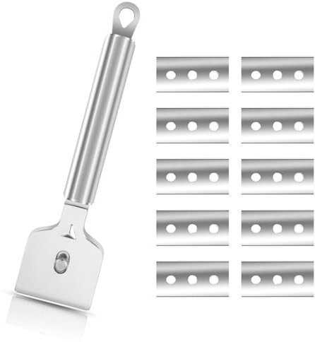 SinChic Vetro Multifunzionale Raschietto,Raschietto Lamette con 10 Lame di Ricambio Multifunzionale Raschietto Vetroceramica Professionale per Pulizia Ceramica Forno Piano a Induzione Piastrelle