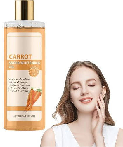 Huile de Carotte pour La Peau, Huile Super Blanchissante Carotte 7 Jours, Huile de Carotte pour Eclaircir La Peau Foncée, Huile Eclaircissante, Huile Super Blanchissante Papaya Réparatrice Corps (1)
