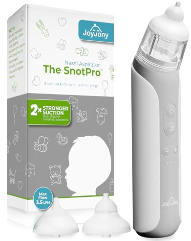 Electric Baby Nasal Aspirator - Nose Sucker Machine for Newborn Infants Toddlers Kids Adults - Automatic Hospital Grade Booger Snot Vacuum Cleaner with 3 Adjustable Suction Levels for Mucus Removal