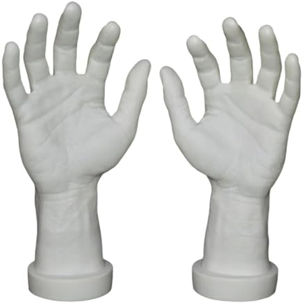 Sharplace 1 Paar Schmuckständer Schaufensterpuppe Hände, Schmuckständerhalter, Schmuckaufbewahrung für Ringe, Uhren, Handschuhe, Schmuckschrank Organisator für Armbänder Foto-Requisiten, Weiß II
