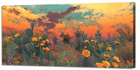 Malen Nach Zahlen Blume Malen Nach Zahlen Erwachsene Groß 70x140cm, Paint by Numbers Kaktus Malen nach Zahlen ab 9 Jahre, DIY Kreativ Bastelset Erwachsene mit 3 Pinsel und Acrylfarben, Wanddeko XH-288