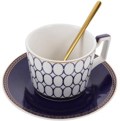 Alipis Ensemble De Tasses Et Soucoupes En Porcelaine De Style Européen Tasses À Thé Et Cuillères À Café En Porcelaine Anglaise Style Aléatoire