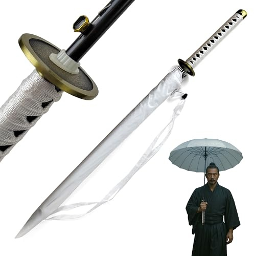 Swords and more One Piece Regenschirm, 16K Premium Version Umbrella, Anime Schirm groß Katana Samurai Schwert Regen Schirm, Sonnenschirm uv schutz Sturmfest mit langem Griff