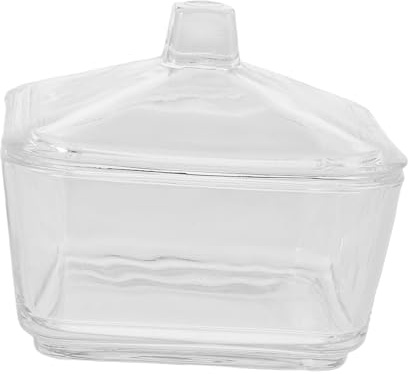 STOBAZA Pot à Sucre Verre Transparent avec Couvercle Élégant Contenant pour Cubes de Sucre Sucrier Décoratif pour Café Bureau ou Maison Facile à Nettoyer Remplir
