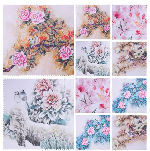 LOLIPPYY Chiffons de Nettoyage Dimensions 14,5x14,5cm en Fibre Fine Lot de 10 ou Plusieurs Styles Lavables Effet Nettoyant Puissant pour Lunettes et Écrans de Caméra pour Paquet à Dos