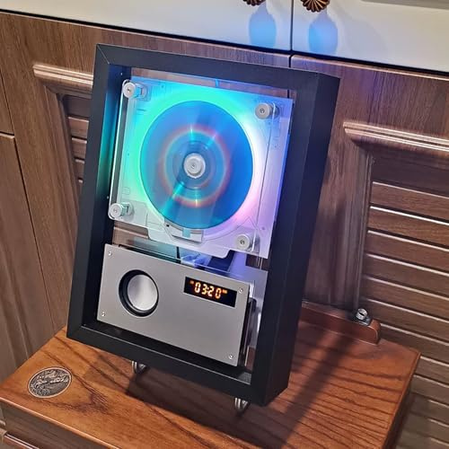 Wall Mountable CD Player with Remote Control, Supports CD/USB/FM/Bluetooth/AUX, Time Display for Home and Office