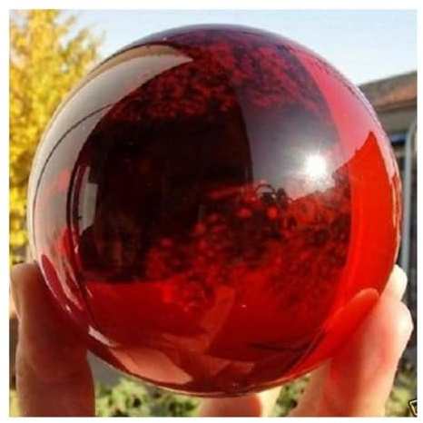 DPURPIWADY 1 Bola de Cristal K9 roja de 60 mm for decoración del hogar.