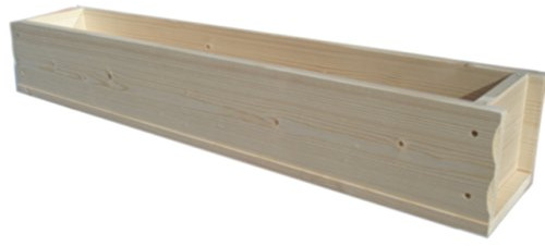 Elmato 14852 Blumenkasten Pflanzenkasten Kiste für Balkon aus Holz, 104x19x16,5cm