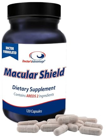 Doctor’s Advantage Macular Shield Eye Vitamins 120 Capsules | Lutein and Zeaxanthin Supplements with AREDS 2® Ingredients for Macular Degeneration Support​