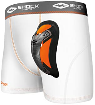 Shock Doctor Herren Ultra Pro Boxer Compression Short mit Ultra Cup, weiß, XX-Large