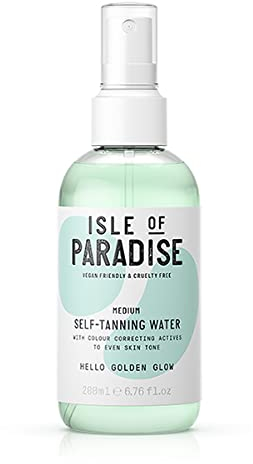 Isle of Paradise Self Tan Water Medium (200 ml) Hydrating Self Tanning Water Natural Ingredients & Vegan