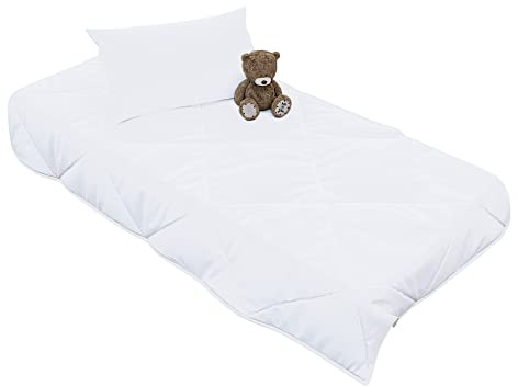 Sweety Fox Prodotto in Francia - Set Trapunta Lettino 100 x 135 cm e Cuscino 40 x 60 cm per Lettino Neonati 70x140 cm