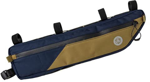 AGU Tube Fahrrad Rahmentasche, 5,5L Rahmentasche Fahrrad für Bikepacking, Wasserabweisend, Reflektierend Polyester, Einfache Montage, 100% Recyceltes Polyester - Blue Armagnac