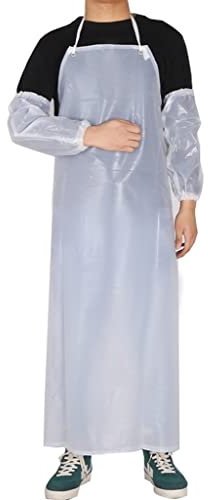 SchüRze Wasserdicht PVC-Schürze Mit Ärmeln, Erwachsenenkochen, Schlachten, Fleischverarbeitungsbetriebe, Wasser- Und Ölabweisende Arbeitsschürze (Size : 120x80cm)