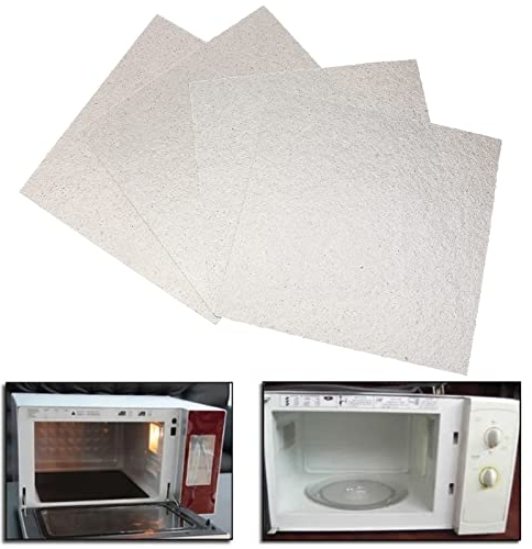 Protezione per Forno a Microonde in Mica,Piastra di Mica per Onde per Microonde,Forno a Microonde Piastre di Mica,Foglio Forno a Microonde Copertura di Guida d'Onda,per Forno a Microonde Protezione
