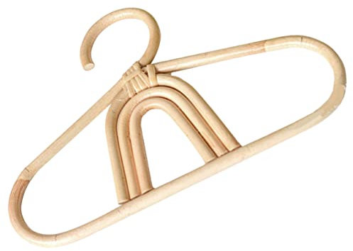 Cabilock Rattan Kinderkleiderbügel Handgemachte Kleine Kleiderbügel Für Junge Mädchen Und Junge Mädchen Dekorativ Im Regenbogen-Design Zur Organisation Und Aufbewahrung Von