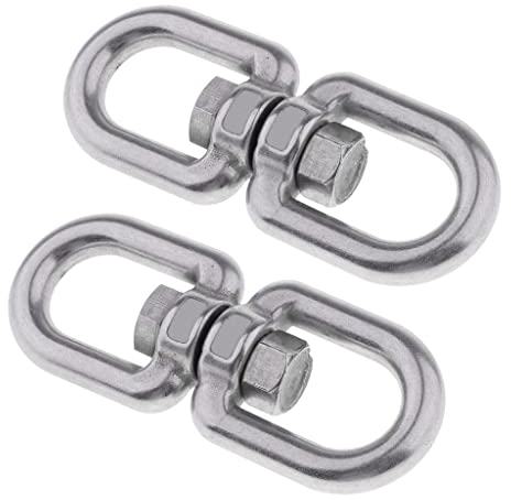 Sharplace 2er-Set Hochleistungs-Drehwirbel für Hardware und Karabiner, M8