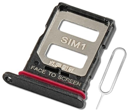 Eonpam Tiroir Carte SIM pour (Xiaomi 13T/13T Pro) Support Qualité d'origine Remplacement Plateau Memory SD Slot Carte SIM avec Aiguille SIM(Noir)