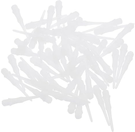 PATIKIL Plastic Dart Tips 2BA Thread, 60 Pack Soft Dart Tip Replacement Dart Accessories, White