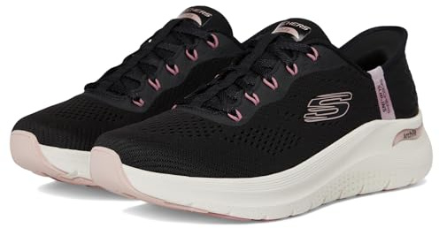 Skechers Arch Fit 2.0 Easy Chic - Sneaker da Donna, Nero, Taglia 40, Nero, 42 EU