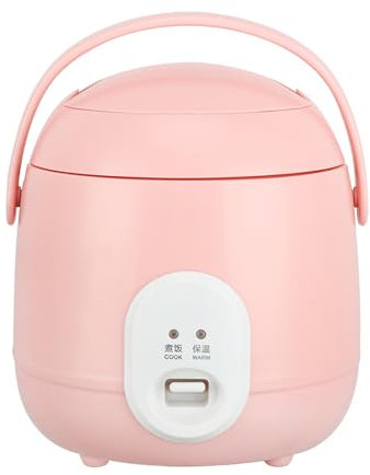 3,Mini Cuociriso Mini 1.2L Multicooker con Pentola Antiaderente Rimovibile per Riso 1-2 Persone Mini Cuociriso per Uso Domestico