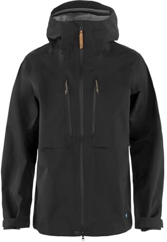 Fjällräven Keb GTX Men's Shell Jacket - Waterproof GORE-TEX Shell, Breathable, Durable, Lightweight - Hiking, Trekking, Black, Large