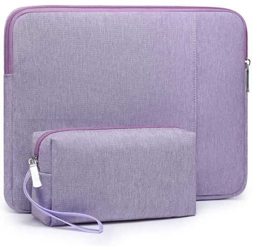 HYZUO 17-17,3 Zoll Laptop Tasche Hülle Set für 17 17,3 HP/Lenovo/Dell/ASUS/Acer/LG/Toshiba/MSI Gaming Laptop/Razer Blade 17/18, Laptoptasche Laptophülle Schutzhülle für Herren Damen, Flieder Lila