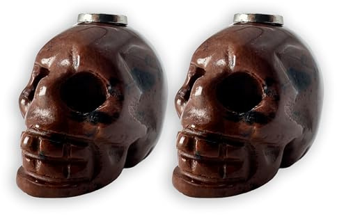 HOODIE CHARMS – Série Skull Stones – Perles Tête de Mort en Pierre Naturelle – Accessoire Unisexe pour Hoodie, Streetwear et Customisation Urbaine