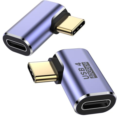 MOGOOD Adattatore USB C 90° 100W 40Gbps 2pz per Laptop iPad Galaxy MacBook