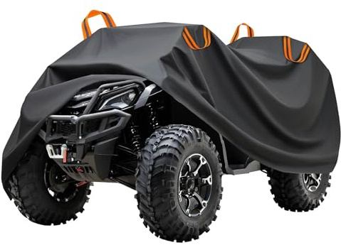 PUBIBD Housse Quad pour ATV pour CF-Moto UForce 650 X 2019–2024, Bâche Protection Étanche Résistante au Vent avec Sangles et Sac de Rangement, Toutes Saisons Garage à Quads