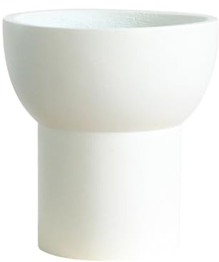 MOBYGKFY Vaso da fiori in cemento da pavimento Vaso in vaso verde dalla forma speciale nero con vasca in vaso di argilla dal piede lungo(3-Pack)